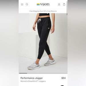 Vuori Joggers Black Heather Medium